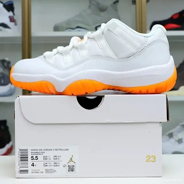 'BRIGHT WMNS Kimikick AIR 11 CITRUS' RETRO LOW JORDAN 0404